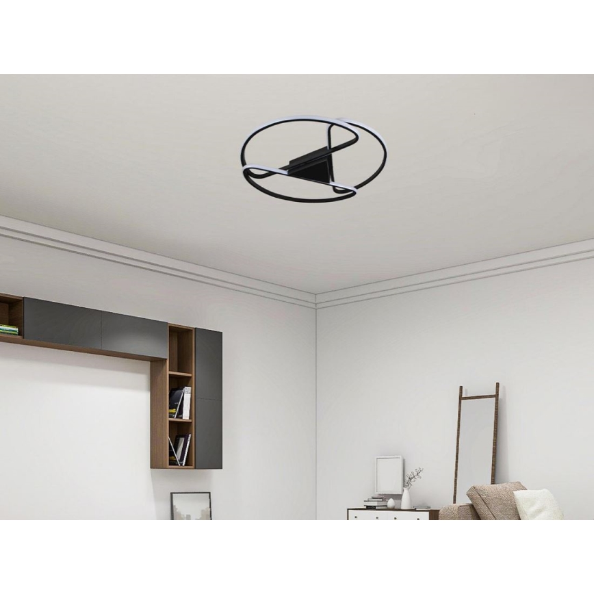 LED Aptumšojama griestu lampa LED/75W/230V 3000-6500K melna + tālvadības pults