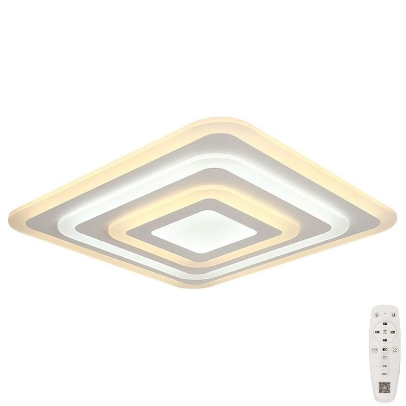LED Aptumšojama griestu lampa LED/77W/230V 3000-6500K 49,5x49,5 cm + tālvadības pults