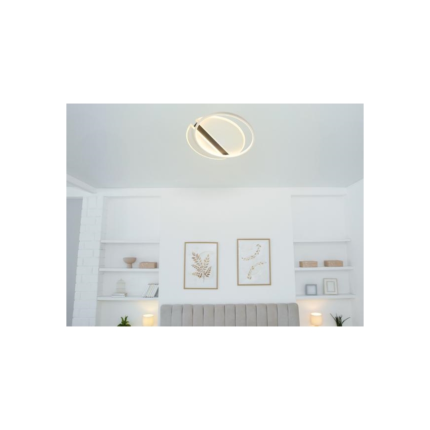 LED Aptumšojama griestu lampa LED/80W/230V 3000-6500K balta + tālvadības pults