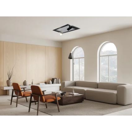LED Aptumšojama griestu lampa LED/80W/230V 3000-6500K melna + tālvadības pults