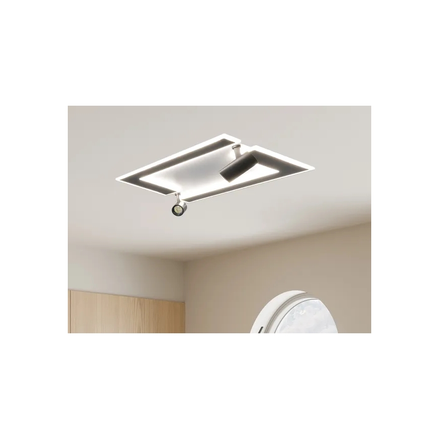 LED Aptumšojama griestu lampa LED/80W/230V 3000-6500K melna + tālvadības pults