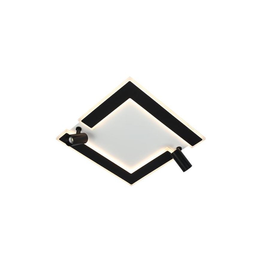 LED Aptumšojama griestu lampa LED/80W/230V 3000-6500K melna + tālvadības pults