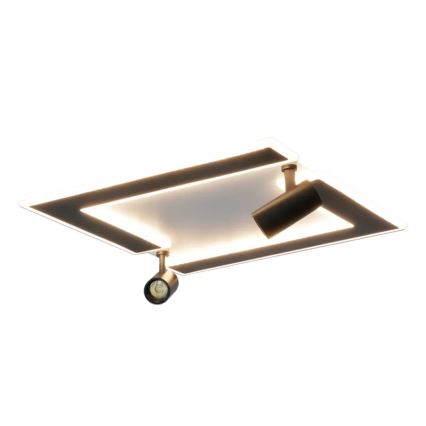 LED Aptumšojama griestu lampa LED/80W/230V 3000-6500K melna + tālvadības pults