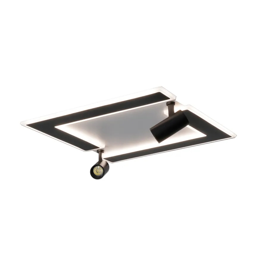 LED Aptumšojama griestu lampa LED/80W/230V 3000-6500K melna + tālvadības pults