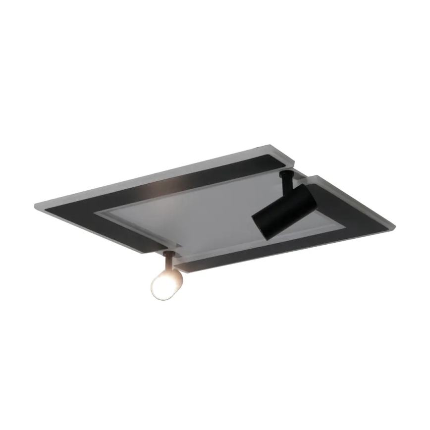 LED Aptumšojama griestu lampa LED/80W/230V 3000-6500K melna + tālvadības pults