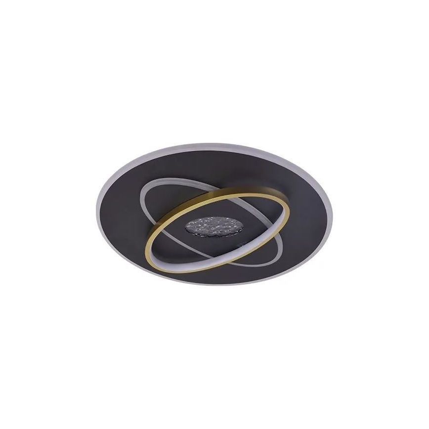 LED Aptumšojama griestu lampa LED/80W/230V 3000-6500K melna + tālvadības pults