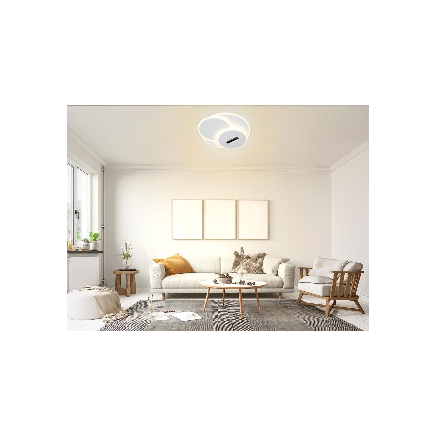 LED Aptumšojama griestu lampa LED/90W/230V 3000-6500K balta + tālvadības pults