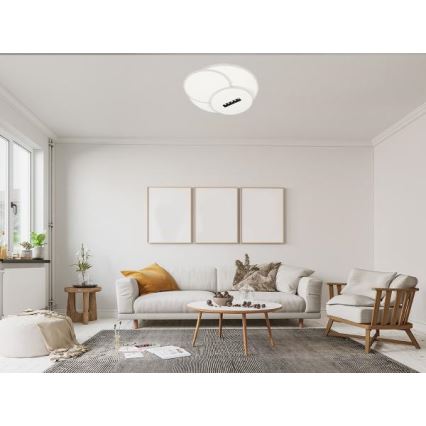 LED Aptumšojama griestu lampa LED/90W/230V 3000-6500K balta + tālvadības pults