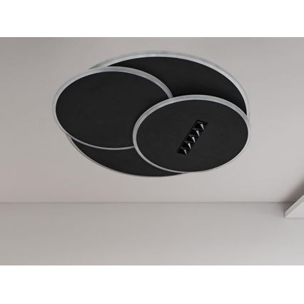 LED Aptumšojama griestu lampa LED/90W/230V 3000-6500K melna + tālvadības pults
