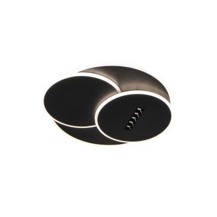 LED Aptumšojama griestu lampa LED/90W/230V 3000-6500K melna + tālvadības pults