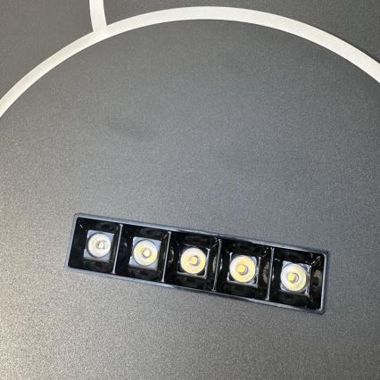 LED Aptumšojama griestu lampa LED/90W/230V 3000-6500K melna + tālvadības pults