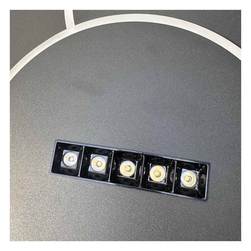 LED Aptumšojama griestu lampa LED/90W/230V 3000-6500K melna + tālvadības pults