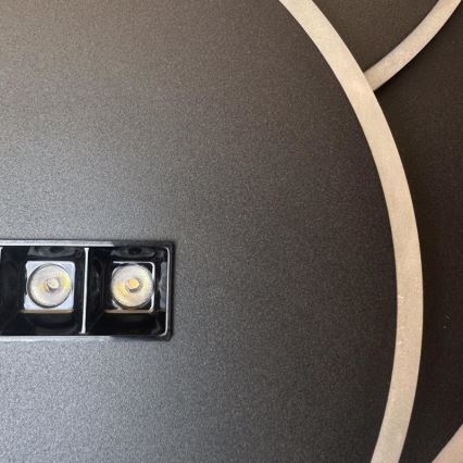 LED Aptumšojama griestu lampa LED/90W/230V 3000-6500K melna + tālvadības pults