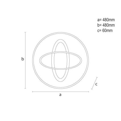 LED Aptumšojama griestu lampa LED/90W/230V 3000-6500K + tālvadības pults