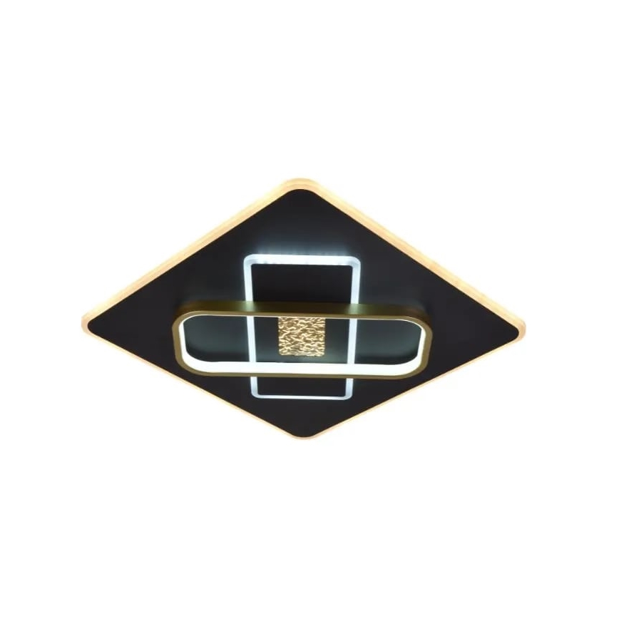 LED Aptumšojama griestu lampa LED/90W/230V 3000-6500K melna + tālvadības pults