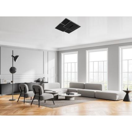 LED Aptumšojama griestu lampa LED/95W/230V 3000-6500K melna + tālvadības pults