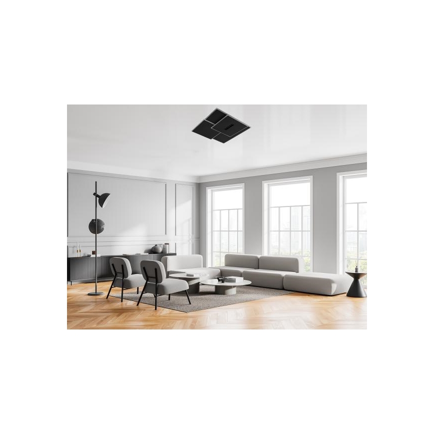 LED Aptumšojama griestu lampa LED/95W/230V 3000-6500K melna + tālvadības pults