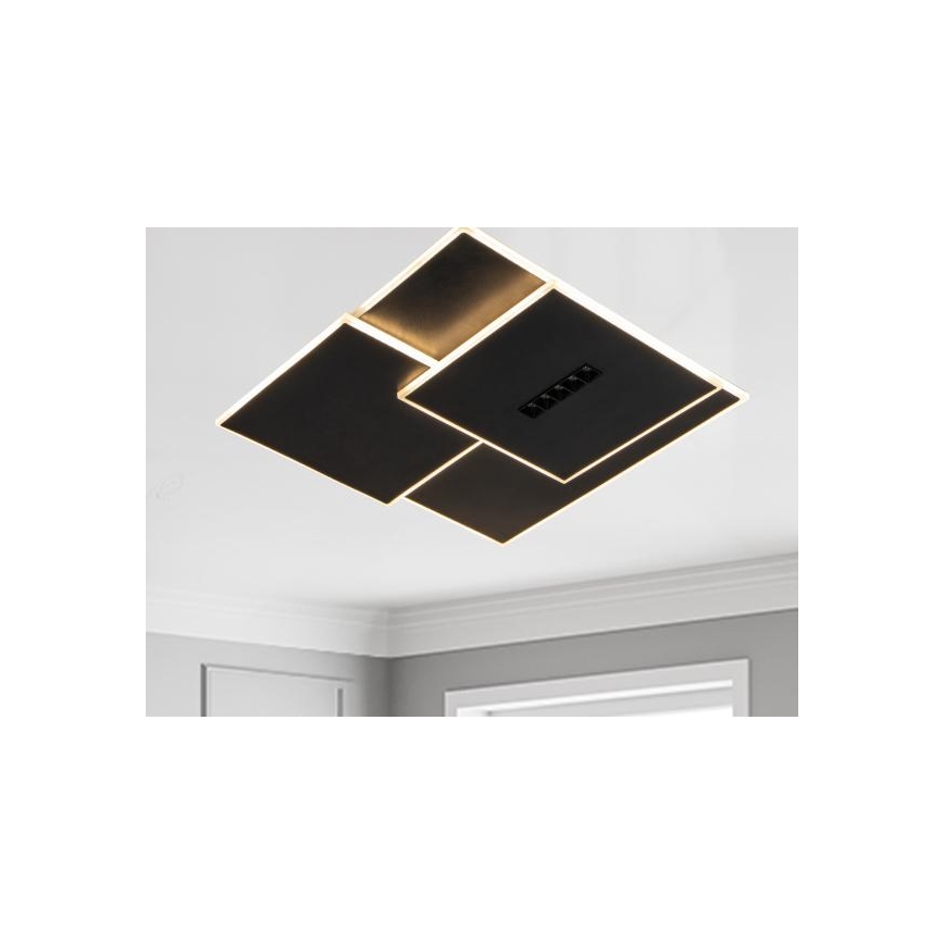 LED Aptumšojama griestu lampa LED/95W/230V 3000-6500K melna + tālvadības pults