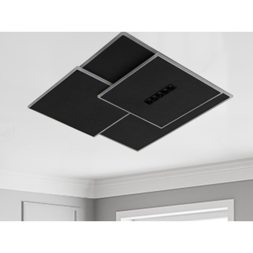 LED Aptumšojama griestu lampa LED/95W/230V 3000-6500K melna + tālvadības pults