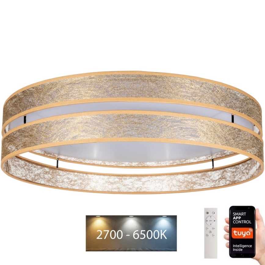 LED Aptumšojama griestu lampa LIMA LED/36W/230V 2700-6500K Wi-Fi Tuya + tālvadības pults, zelta