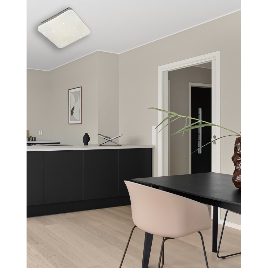LED Aptumšojama griestu lampa MANA LED/36W/230V 2700-6500K 43x43 cm + tālvadības pults