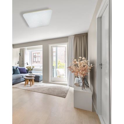 LED Aptumšojama griestu lampa MANA LED/60W/230V 2700-6500K 53x53 cm + tālvadības pults