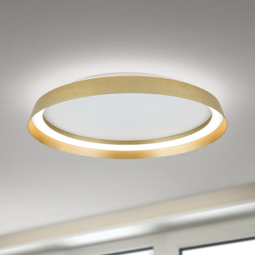 LED Aptumšojama griestu lampa MANTA LED/38W/230V 2700/3000/4000K d. 45 cm zelta