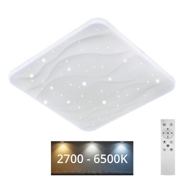 LED Aptumšojama griestu lampa NERIS LED/36W/230V 2700-6500K 43x43 cm + tālvadības pults