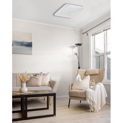 LED Aptumšojama griestu lampa NERIS LED/36W/230V 2700-6500K 43x43 cm + tālvadības pults