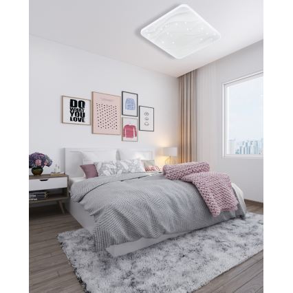 LED Aptumšojama griestu lampa NERIS LED/36W/230V 2700-6500K 43x43 cm + tālvadības pults
