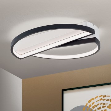 LED Aptumšojama griestu lampa OLGA LED/28W/230V melna/balta