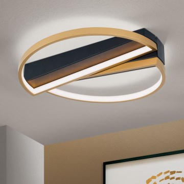 LED Aptumšojama griestu lampa OLGA LED/28W/230V zelta/melna
