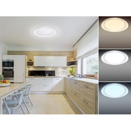 LED Aptumšojama griestu lampa OPAL LED/24W/230V + tālvadības pults