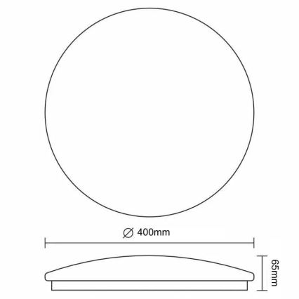 LED Aptumšojama griestu lampa OPAL LED/36W/230V 3000-6500K d. 40 cm + tālvadības pults