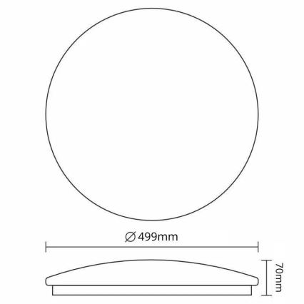 LED Aptumšojama griestu lampa OPAL LED/48W/230V 3000-6500K d. 49,9 cm + tālvadības pults