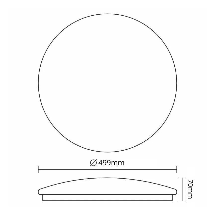 LED Aptumšojama griestu lampa OPAL LED/48W/230V 3000-6500K d. 49,9 cm + tālvadības pults