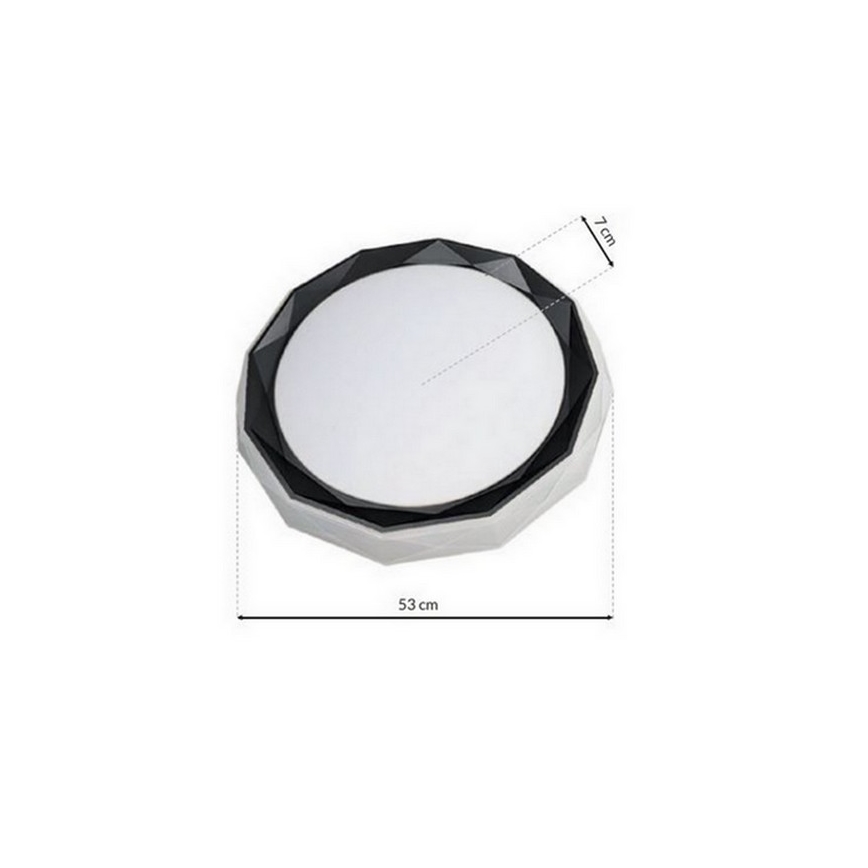 LED Aptumšojama griestu lampa OSCAR LED/45W/230V 3000-6000K melna + tālvadības pults