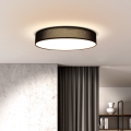 LED Aptumšojama griestu lampa PENLEY LED/48W/230V 3000-6500K d. 40 cm melna + tālvadības pults