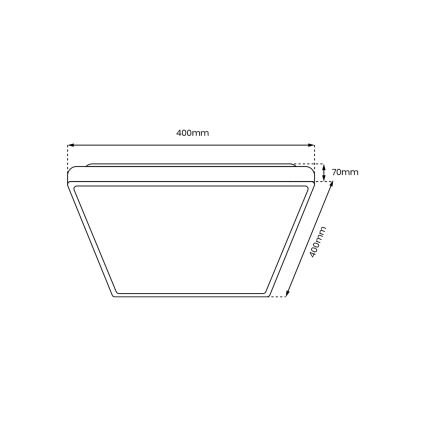 LED Aptumšojama griestu lampa QUADRO LED/38W/230V 3000-6000K balta/melna + tālvadības pults