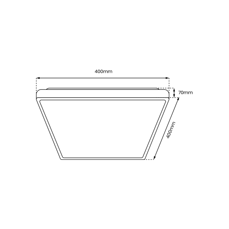 LED Aptumšojama griestu lampa QUADRO LED/38W/230V 3000-6000K balta/melna + tālvadības pults