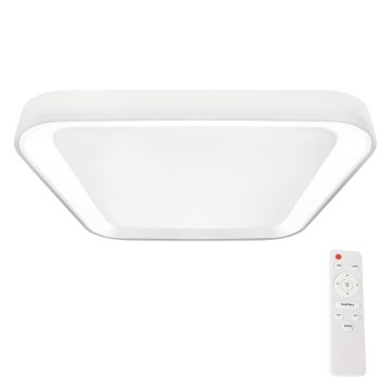 LED Aptumšojama griestu lampa QUADRO LED/38W/230V 3000-6000K balta + tālvadības pults