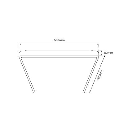 LED Aptumšojama griestu lampa QUADRO LED/66W/230V 3000-6000K balta + tālvadības pults