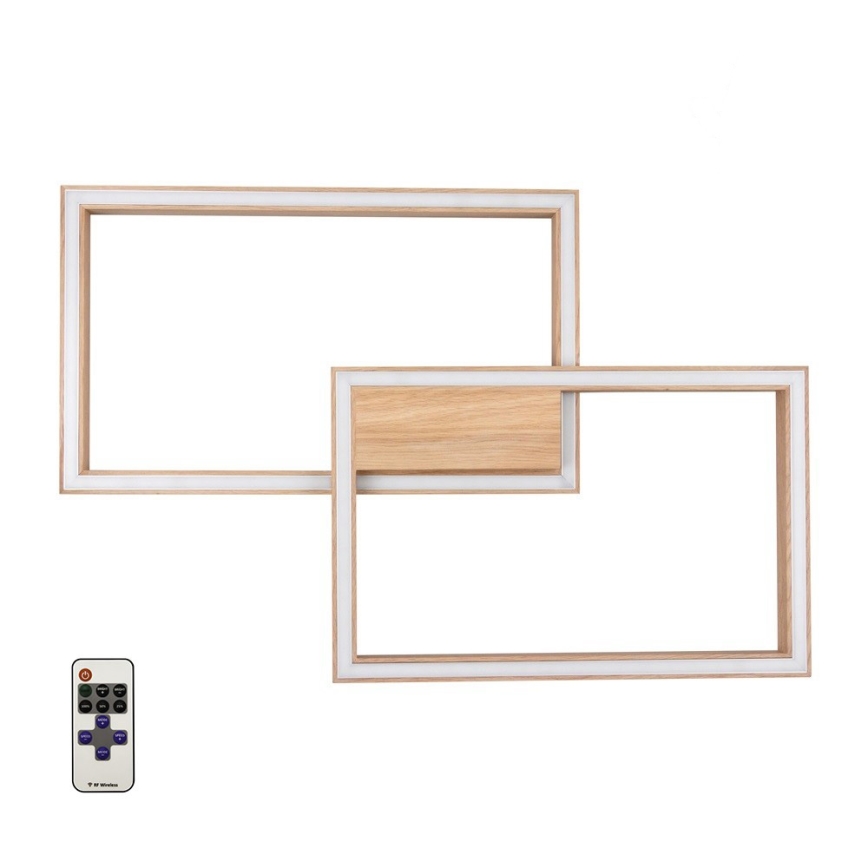 LED Aptumšojama griestu lampa RAMME LED/48W/230V matēts ozols + tālvadības pults