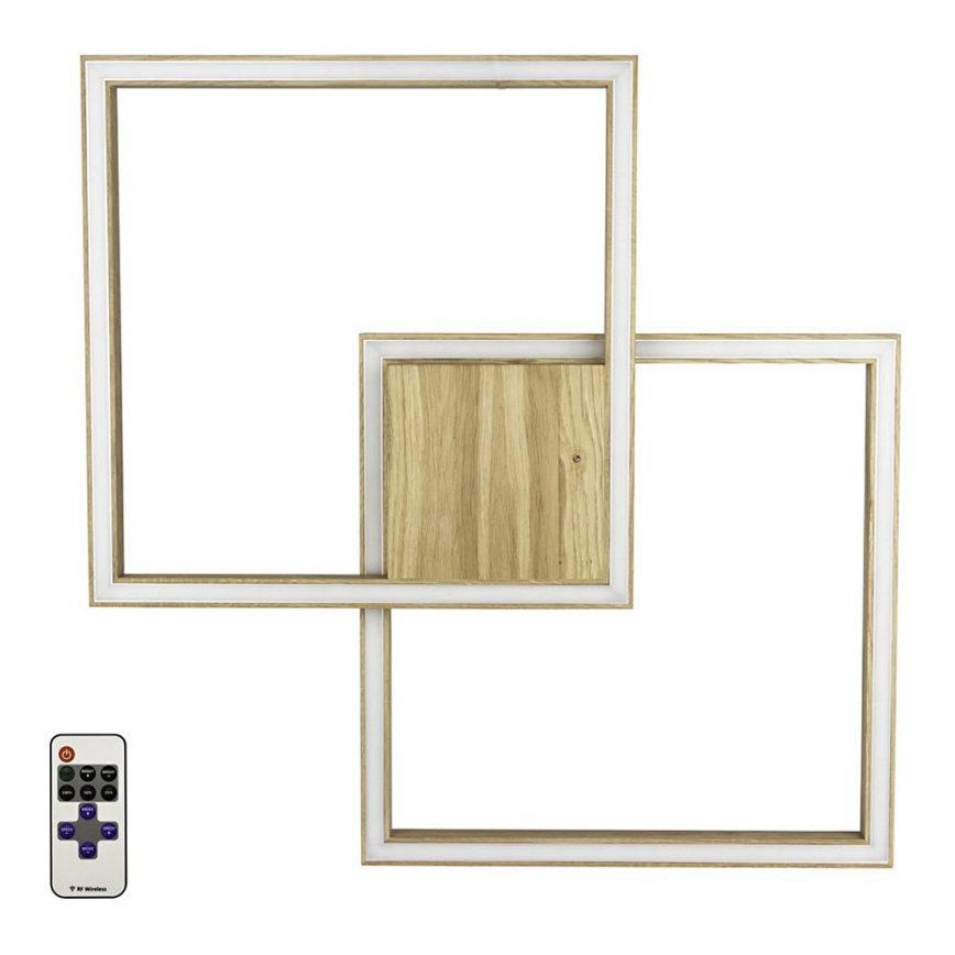 LED Aptumšojama griestu lampa RAMME LED/48W/230V matēts ozols + tālvadības pults