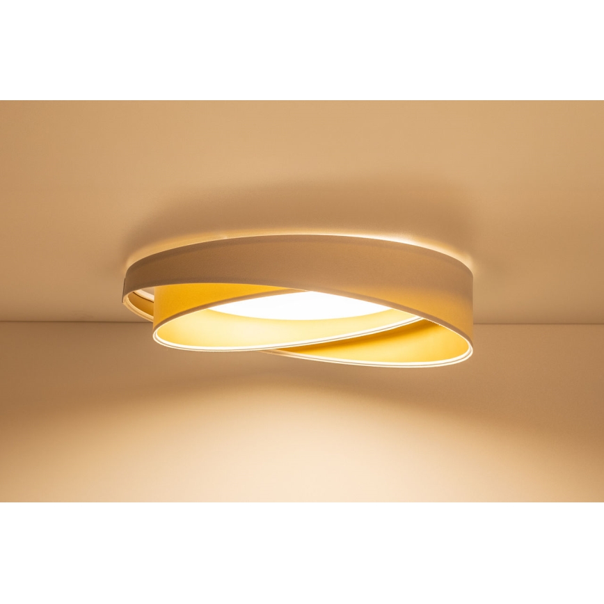 Regulējams LED griestu gaismeklis SMART GALAXY MODERN LED/24W/230V 3000-6500K Ø 55 cm balts/zelts + tālvadības pults