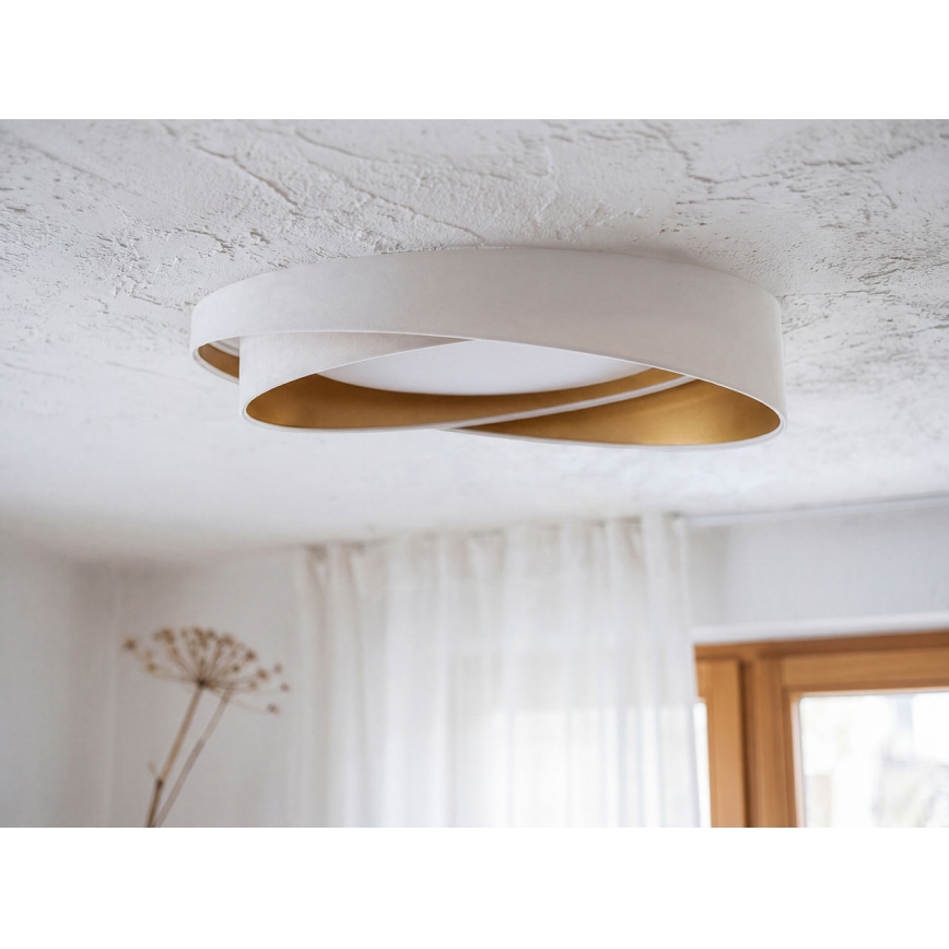 Regulējams LED griestu gaismeklis SMART GALAXY MODERN LED/24W/230V 3000-6500K Ø 55 cm balts/zelts + tālvadības pults