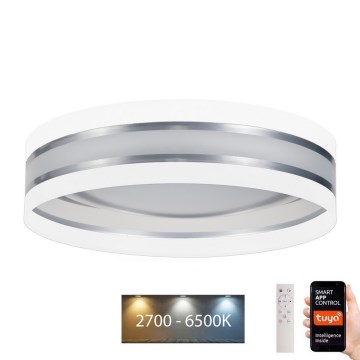 LED Aptumšojama griestu lampa SMART CORAL LED/24W/230V Wi-Fi Tuya balta + tālvadības pults