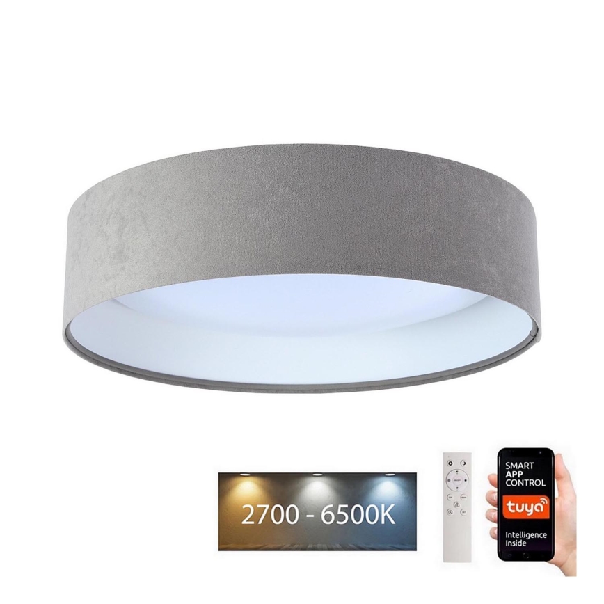 LED Aptumšojama griestu lampa SMART GALAXY LED/24W/230V d. 45 cm 2700-6500K Wi-Fi Tuya pelēka/balta + tālvadības pults