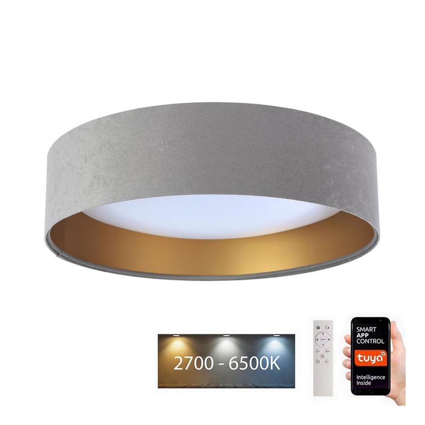 LED Aptumšojama griestu lampa SMART GALAXY LED/24W/230V d. 45 cm 2700-6500K Wi-Fi Tuya pelēka/zelta + tālvadības pults