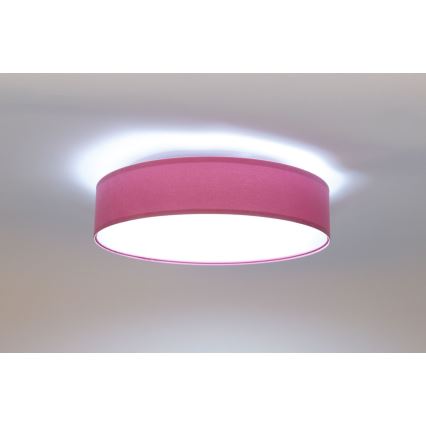 LED Aptumšojama griestu lampa SMART GALAXY LED/24W/230V d. 44 cm rozā/sudraba 3000-6500K + tālvadības pults